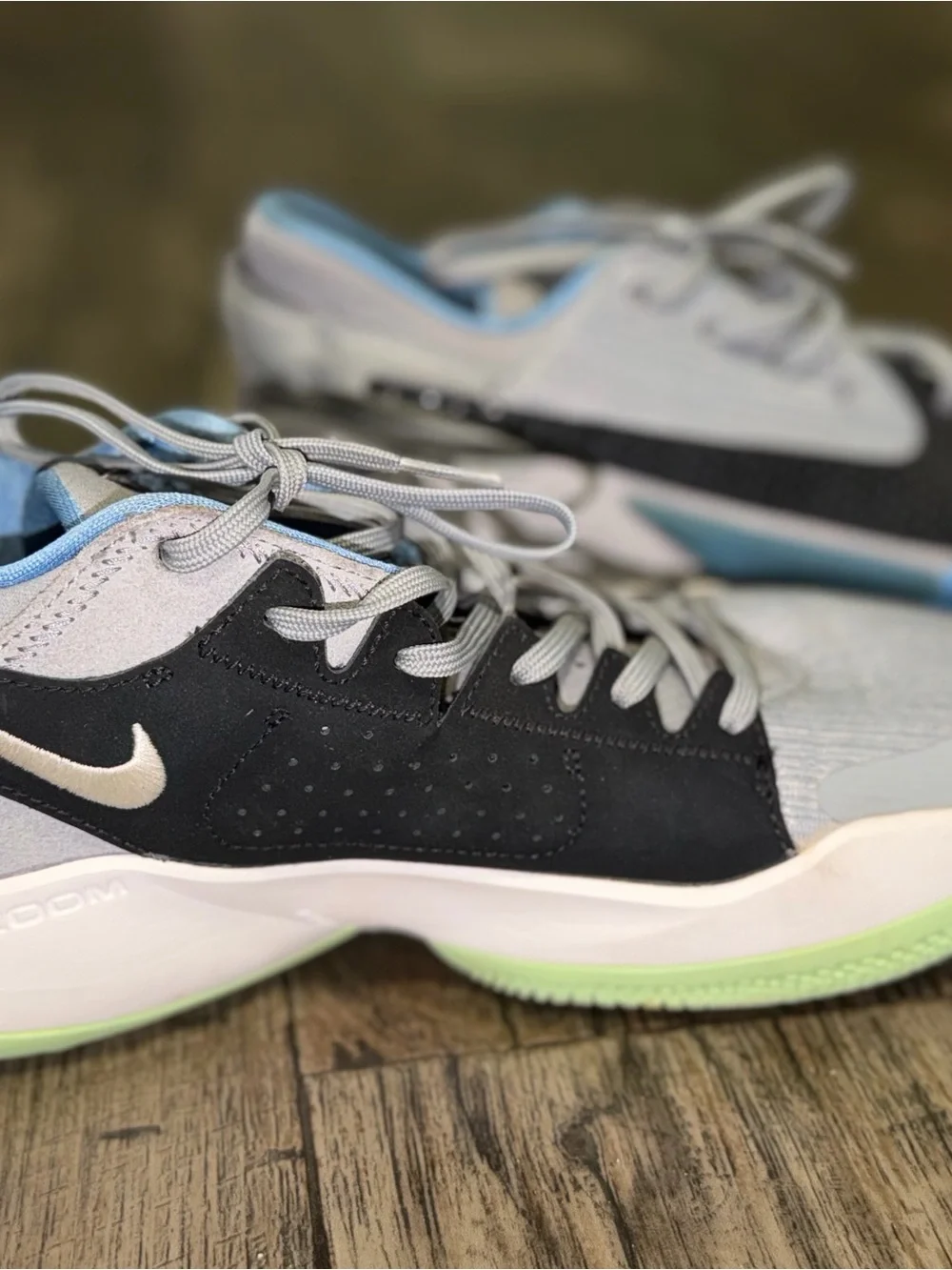 Nike Gray, Black and Blue mens Training Sneakers